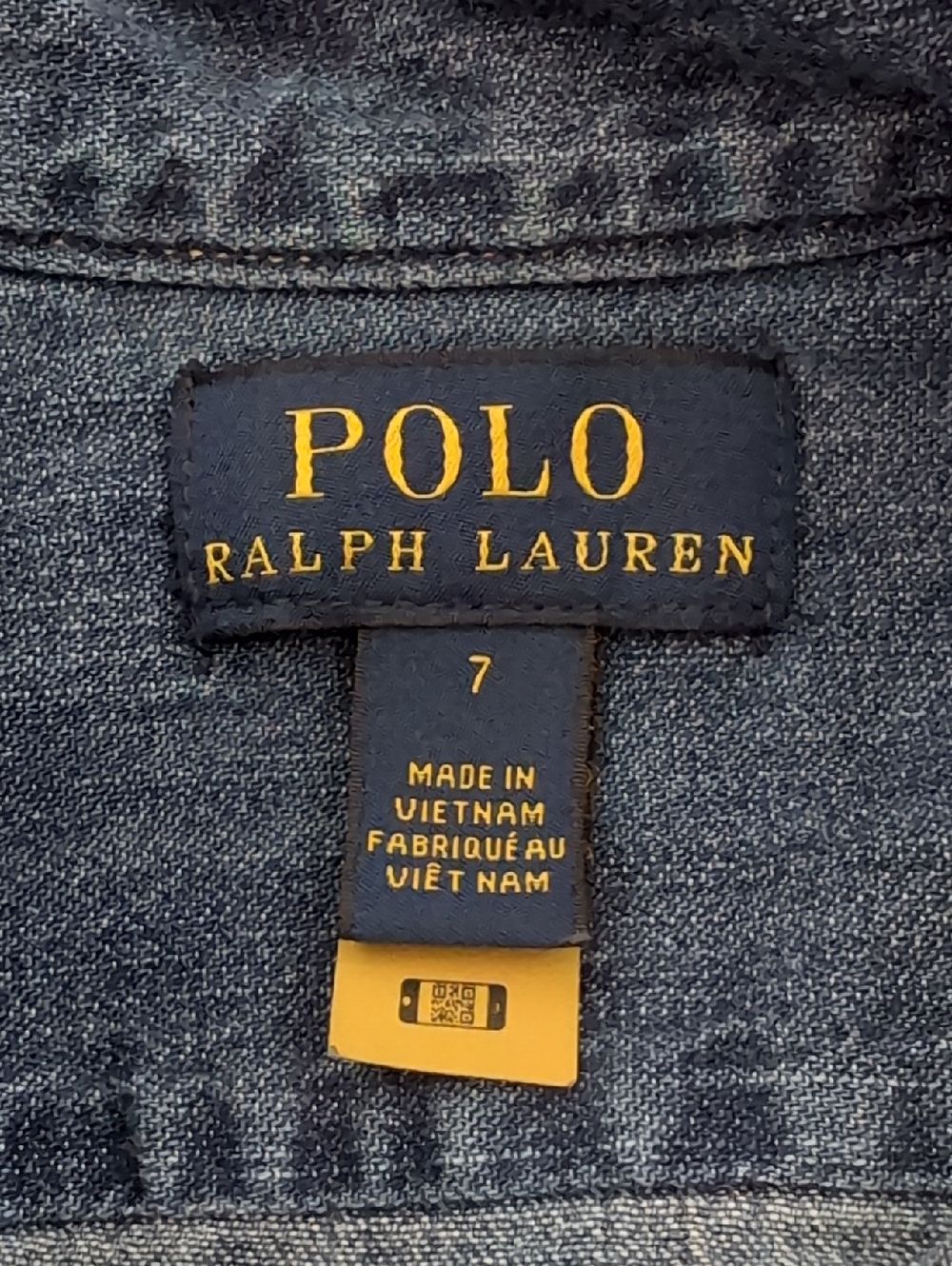 Girls Polo Ralph Lauren Denim Dress, Size 7 - Picture 3 of 4